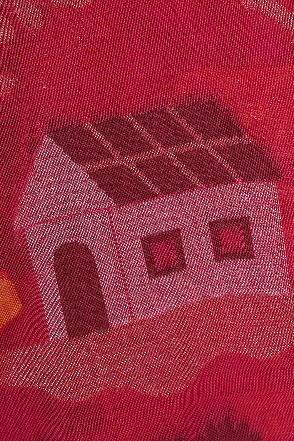 Image of Banarasi Cotton Rani Pink Saree